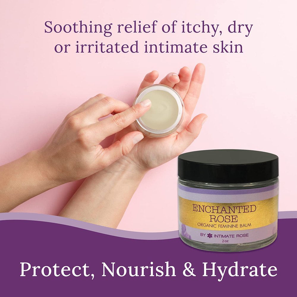 Enchanted Rose Vaginal Balm Intimate Rose Organic Feminine Balm Natural Moisturizing 2.3 Oz