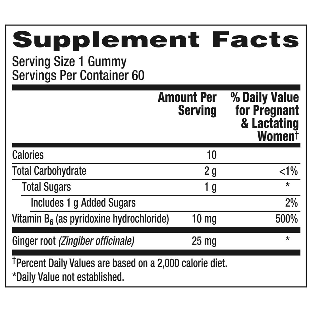 Centrum Morning Sickness Relief Gummies for Women'S Health, Citrus Ginger Flavor - 60 Count