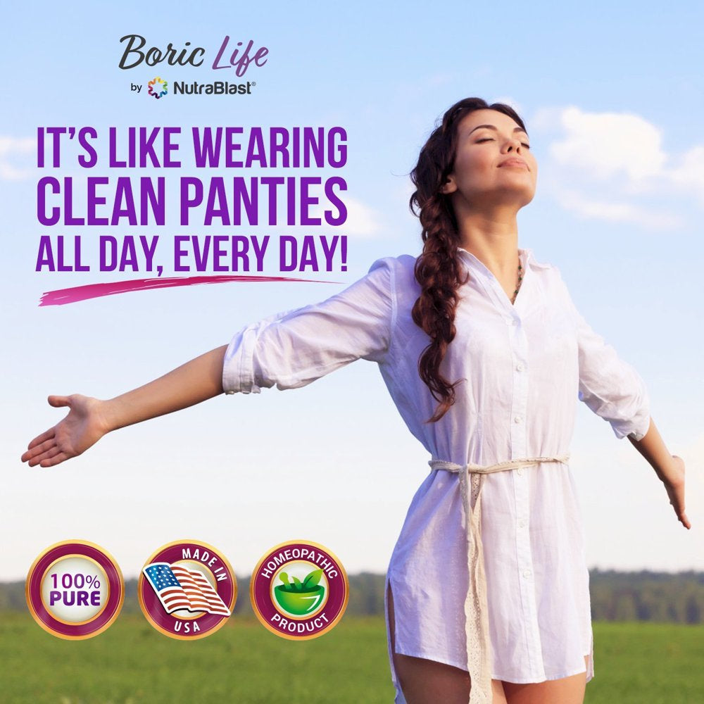 Nutrablast Boric Acid Vaginal Suppositories, 600 Mg, 30 Ct