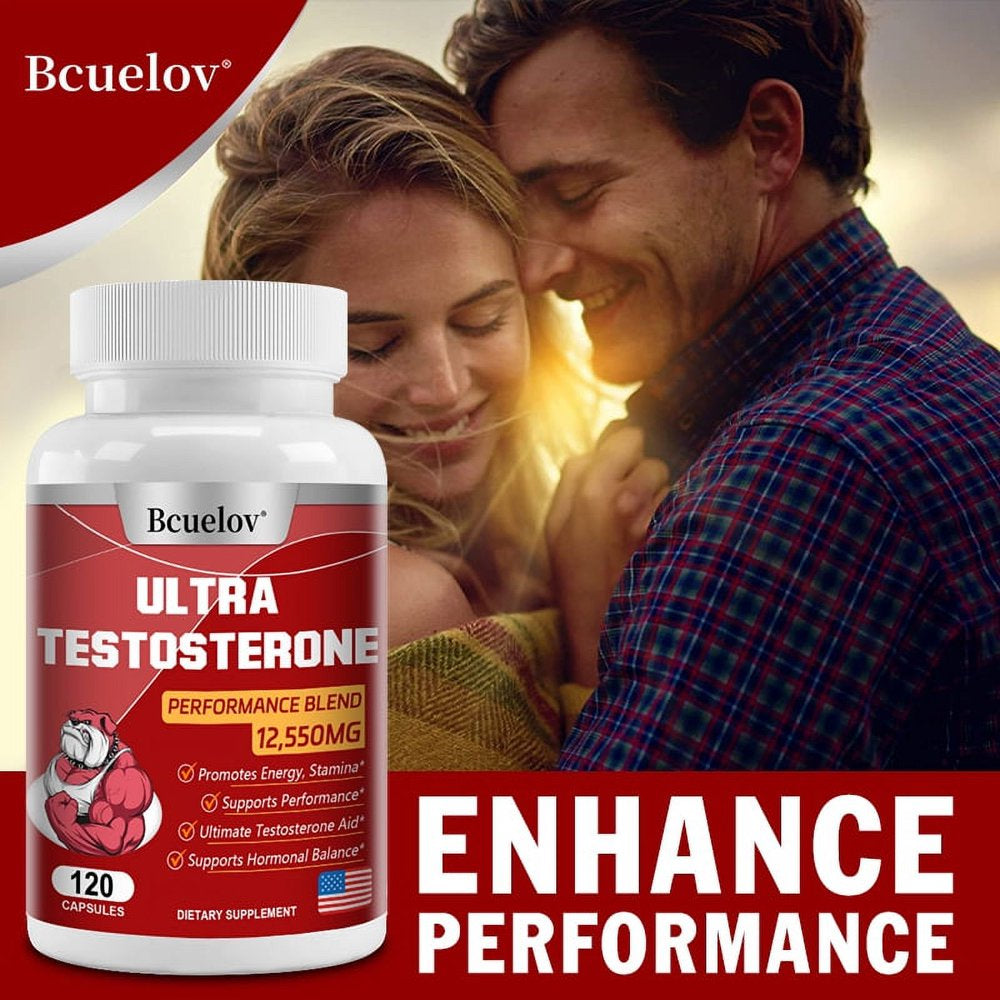 Bcuelov Men'S Test Booster - Natural Stamina, Mood & Strength Booster Testosterone Booster - 30/60/120 Capsules