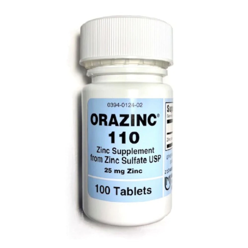 Mericon Industries Orazinc 25Mg Zinc Supplement | Zinc Health Supplements for Prostate Health, Hormone Regulation, and Cardiovascular Health (100 Zinc Tablets)