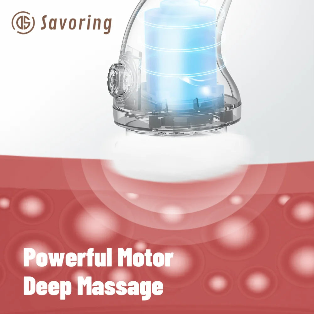 DS SAVORING Body Sculpting Massager, Cellulite Massager Lymphatic Massager with 6 Skin Friendly Washable Pads for Belly Legs Butt Arms