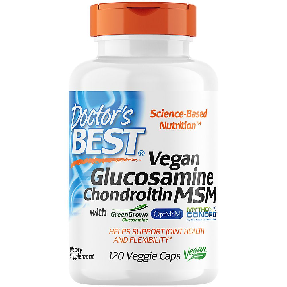 Vegan Glucosamine Chondroitin MSM - Supports Joint Health & Flexibility (120 Vegetarian Capsules)