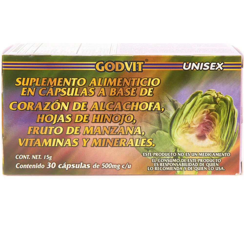 ALCACHOFA Capsulas Artichoke Diet Supplement Gn+Vida 100% Original - 30 Caps