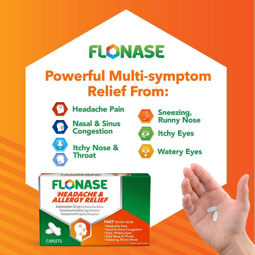 Flonase Headache and Allergy Relief Pills, 96 Caplets