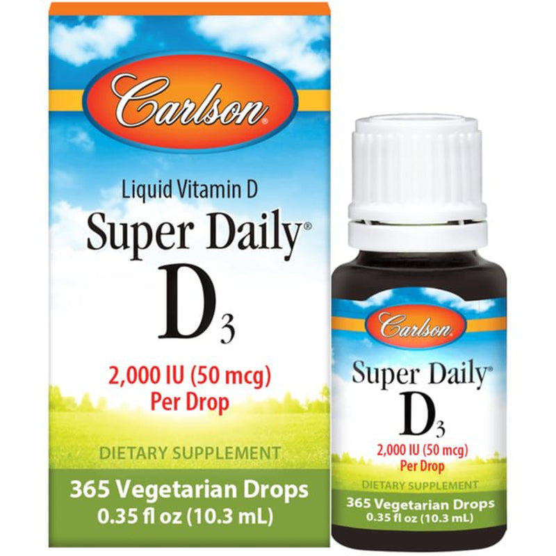 Carlson Super Daily D3 Drops, 2000 IU, 365 Drops