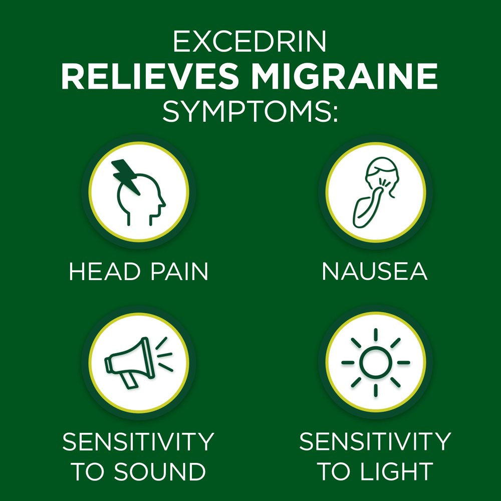 Excedrin Migraine for Migraine Relief, Caplets, 24 Count