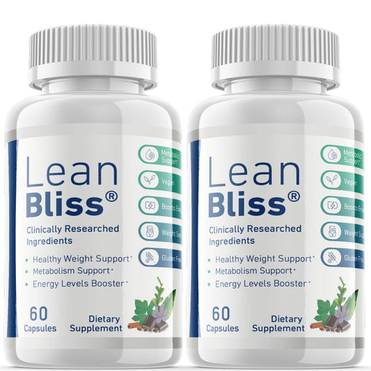 (2 Pack) Lean Bliss - Keto Weight Loss Formula - Energy & Focus Boosting Dietary Supplements for Weight Management & Metabolism - Advanced Fat Burn Raspberry Ketones Pills - 120 Capsules - Nutricity.com.au