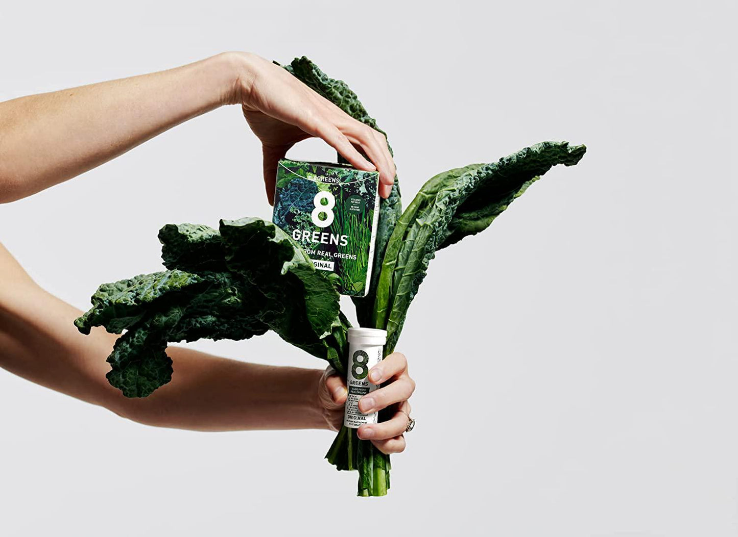 8Greens Immunity and Energy Effervescent Tablets - Packed with 8 Powerful Super Greens (Lemon-Lime, 6 Tubes/60 Tablets)