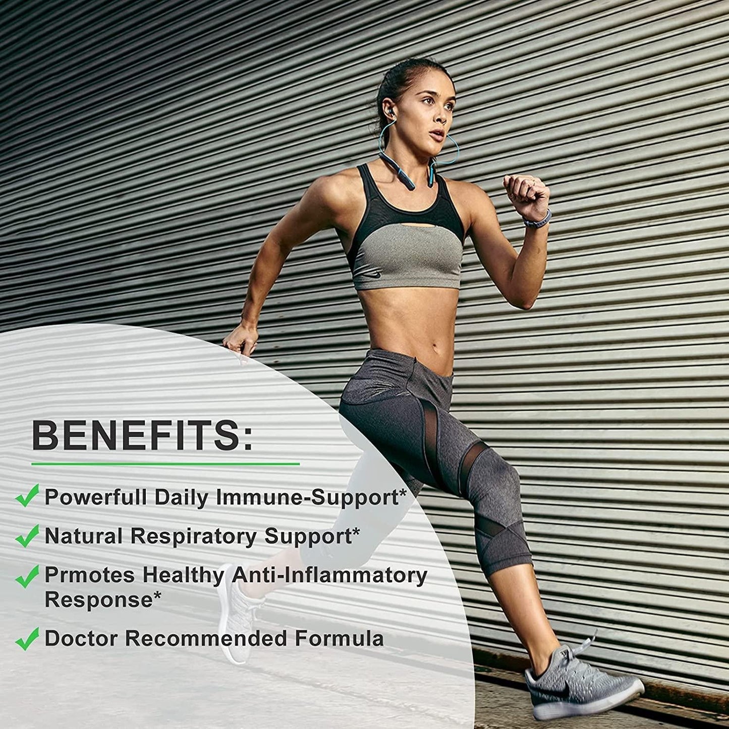 8 in 1 Immune Support Booster Supplement with Vitamin C, Vitamin D 5000 IU, Vitamin E, Zinc, Turmeric, Ginger and Black Pepper - Multivitamin for Men and Women