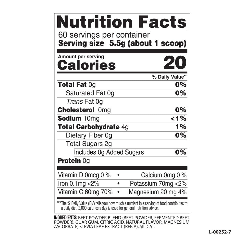 Nature Fuel Power Beets Super Concentrated Circulation Superfood Dietary Supplement – Delicious Acai Berry Pomegranate Flavor – Non-Gmo Beet Root Powder - 60 Servings