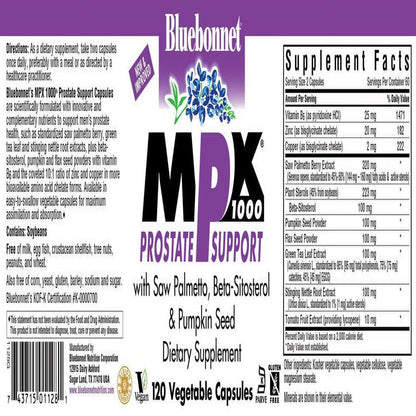 Bluebonnet Nutrition MPX 1000® Prostate Support, 120 Count