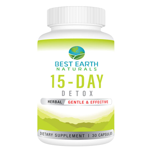 Best Earth Naturals 15 Day Detox Colon Cleanse with Senna, Cascara Sagrada, Fiber, 30Ct