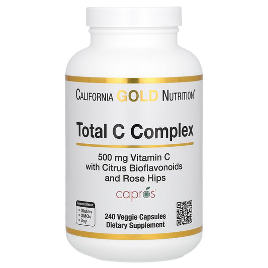 California Gold Nutrition Total C Complex, 500 Mg, 240 Veggie Capsules