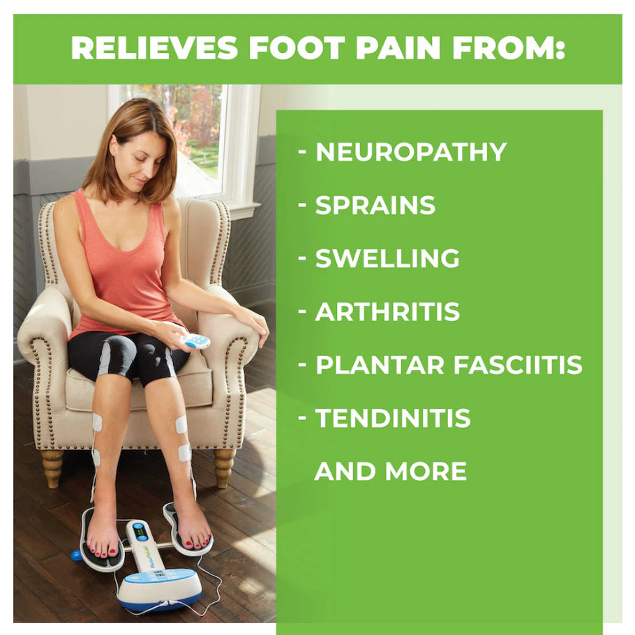 Accurelief Ultimate Foot Circulator with Remote, Electrodes Pads for TENS Unit