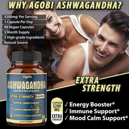 Ashwagandha Natural 5200Mg -90 Capsules