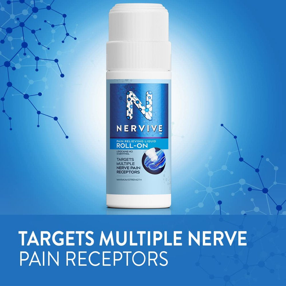 2 Pack - Nervive Topical Pain Relief Roll On, Nerve Care, 2.5 Oz *EN