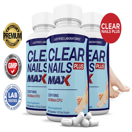 (3 Pack) Clear Nails Max 40 Billion CFU Probiotic Nail Support 180 Capsules - Nutricity.com.au