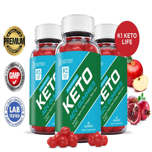 (3 Pack) K1 ACV Gummies 1000MG Dietary Supplement 180 Gummys - Nutricity.com.au