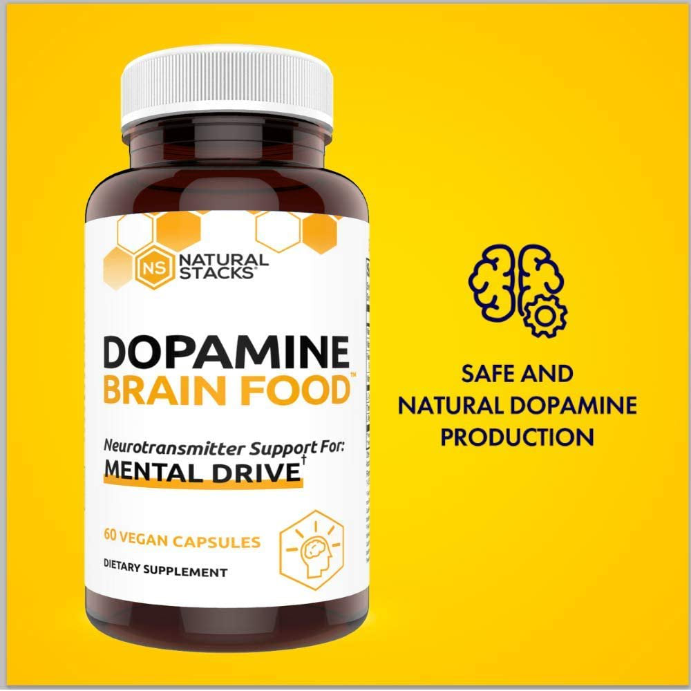 Dopamine Brain Food Neurotransmitter Supplement for Mental Alertness by Natural Stacks