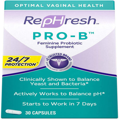 Rephresh Pro-B Feminine Probiotic Supplement Capsule Non Dairy Formula, 30 Count