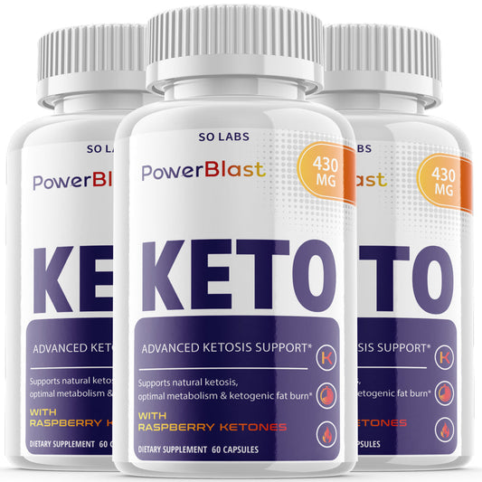 (3 Pack) Power Blast Keto - Fat Utilizing Weight Loss Formula - Natural Ketosis, Optimal Metabolism & Ketogenic Fat Burn - Weight Management Dietary Supplement Pills - 180 Capsules - Nutricity.com.au