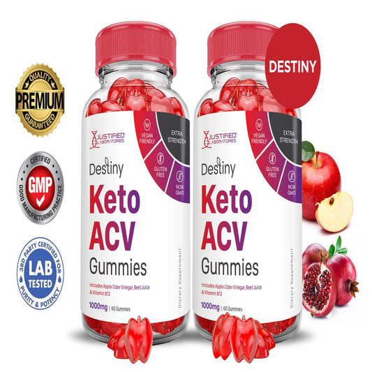 (2 Pack) Destiny Keto ACV Gummies 1000MG Dietary Supplement 120 Gummys - Nutricity.com.au