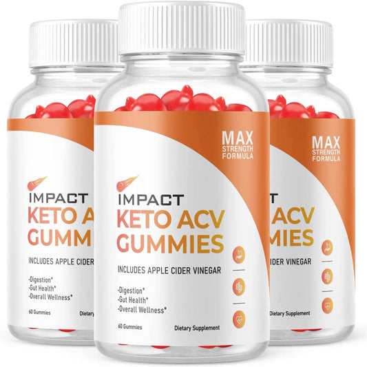 (3 Pack) Impact Keto ACV Gummies - Supplement for Weight Loss - Energy & Focus Boosting Dietary Supplements for Weight Management & Metabolism - Fat Burn - 180 Gummies - Nutricity.com.au