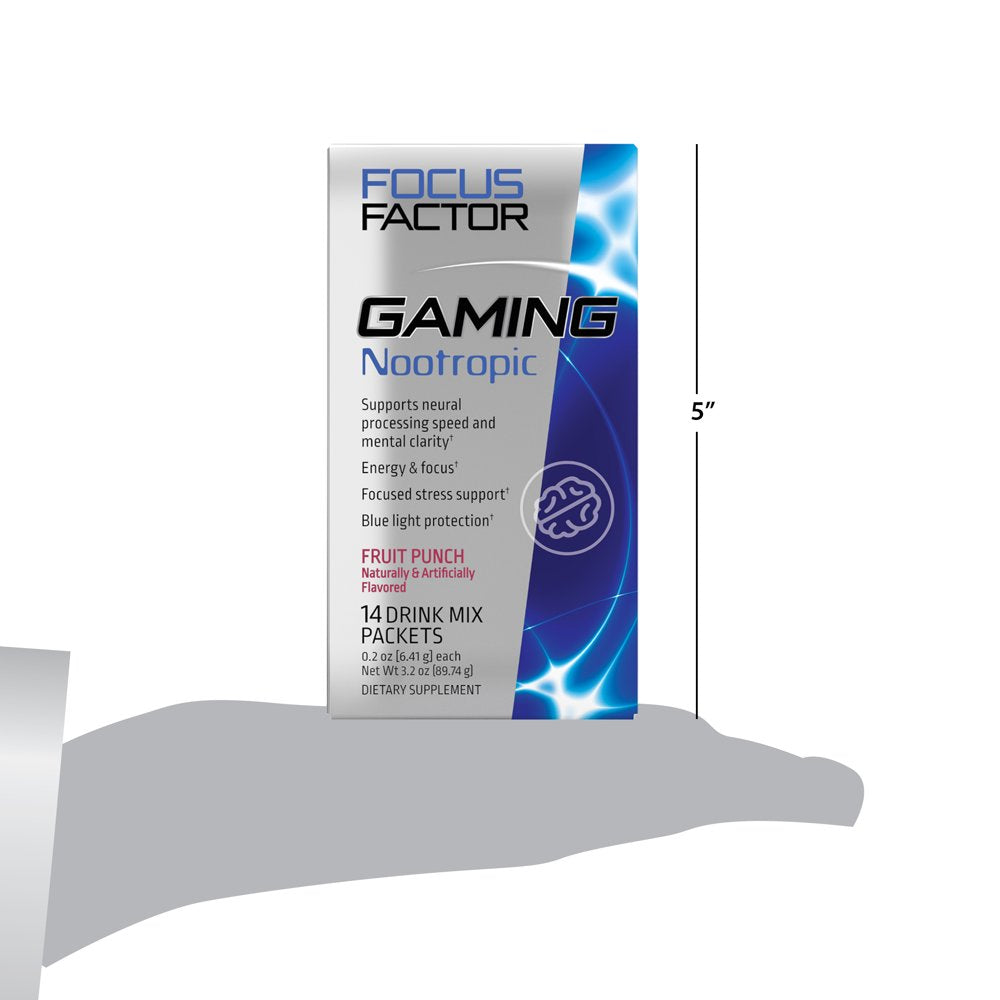 Focus Factor Gaming Nootropic Supplement for Energy, Focus & Blue Light Protection