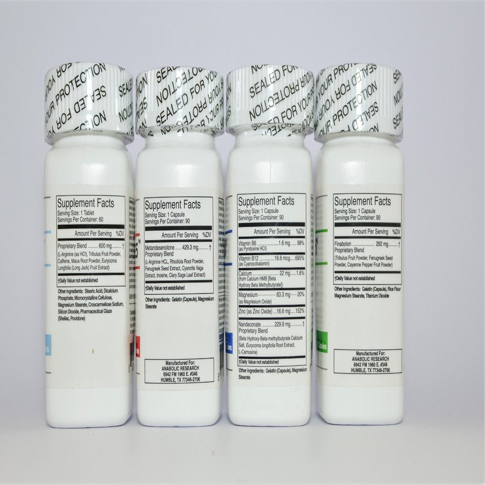 Anabolic Research Mass Stack - Test-600X, D-Dodriol 25, Deca 200, and Tren 75 - 1 Month Supply