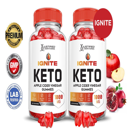 (2 Pack) Ignite Keto ACV Gummies 1000MG Dietary Supplement 120 Gummys - Nutricity.com.au