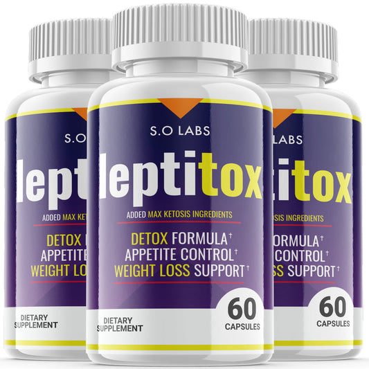 (3 Pack) Leptitox - Pills for Weight Loss - Energy Boosting Dietary Supplements for Weight Management and Metabolism - Advanced Ketogenic Ketones - 180 Capsules - Nutricity.com.au