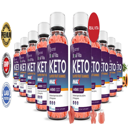 (10 Pack) Real Vita Keto Max Gummies Dietary Supplement 600 Gummys - Nutricity.com.au