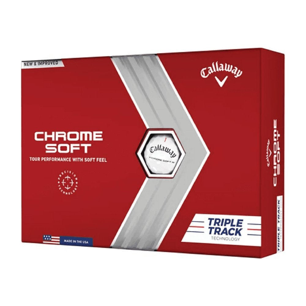 Callaway Chrome Soft 22 Triple Track Golf Balls 12Pk White