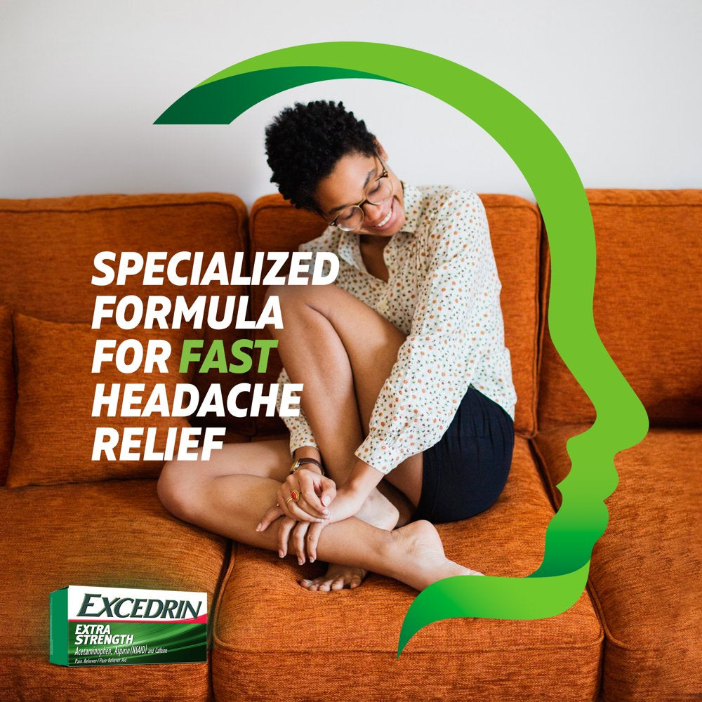 Excedrin Game over for Headaches Limited Edition Extra Strength Pain Relief Caplets for Headache Relief, Temporarily Relieves Minor Aches and Pains Due to Headache – 200 Count