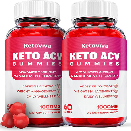 (2 Pack) Ketoviva Keto ACV Gummies - Supplement for Weight Loss - Energy & Focus Boosting Dietary Supplements for Weight Management & Metabolism - Fat Burn - 120 Gummies - Nutricity.com.au