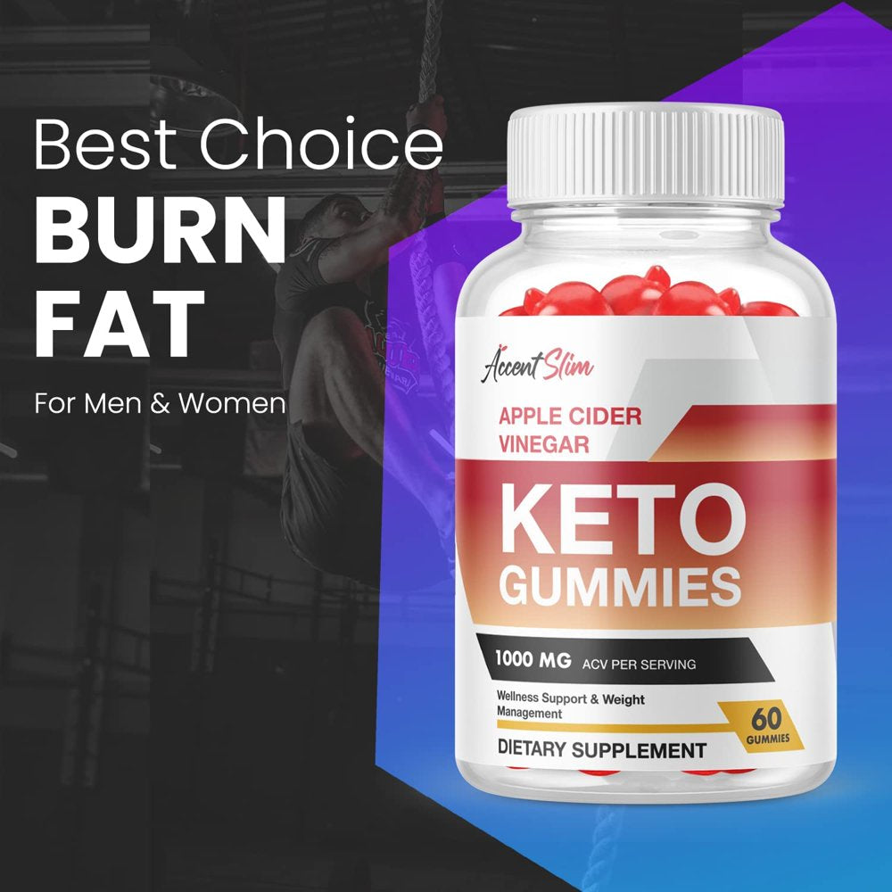 (2 Pack) Accent Slim Keto ACV Gummies - Supplement for Weight Loss - Energy & Focus Boosting Dietary Supplements for Weight Management & Metabolism - Fat Burn - 120 Gummies - Nutricity.com.au