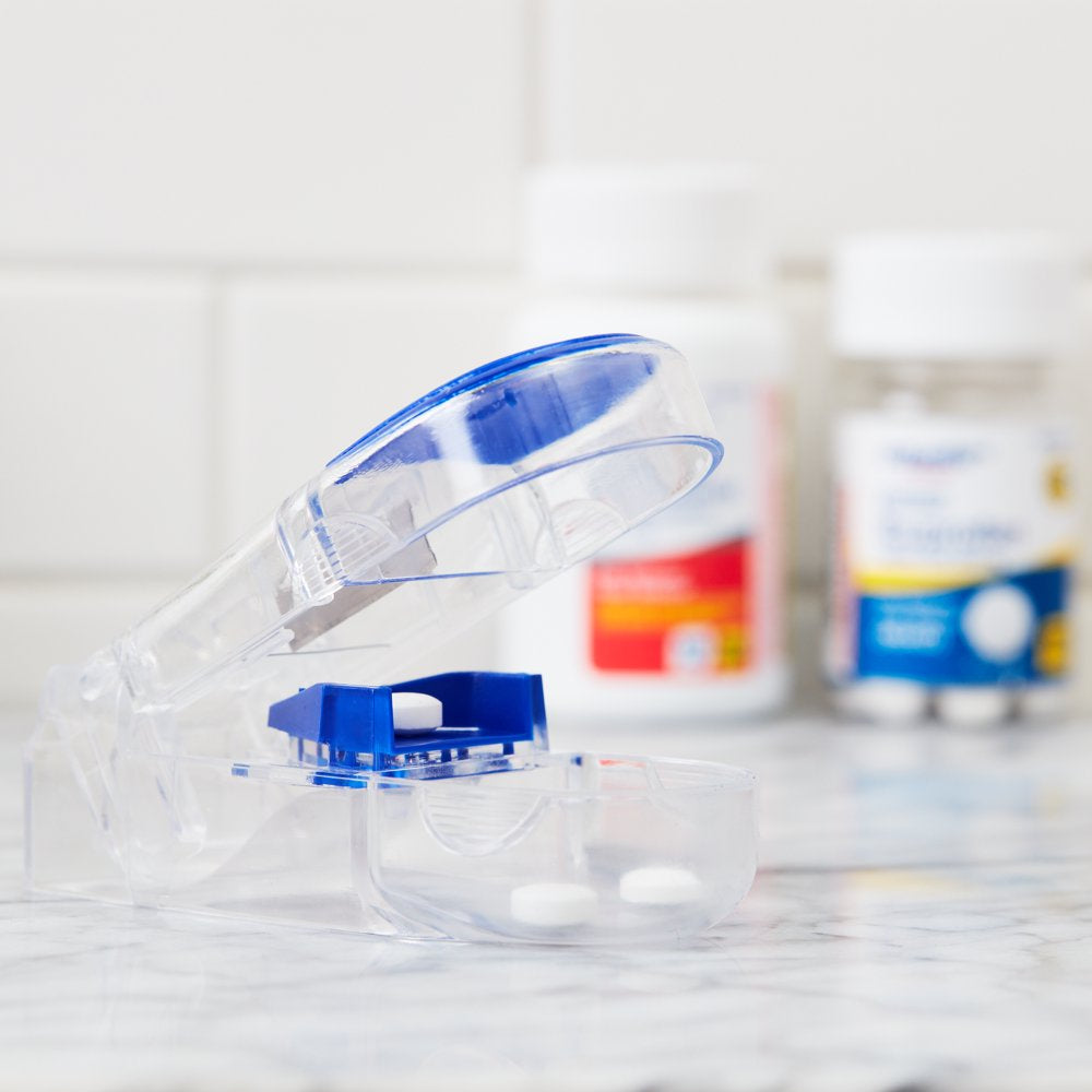 Equate Ultra Pill Splitter with Retracting Blade Guard for Cutting Small or Large Tablets in Half