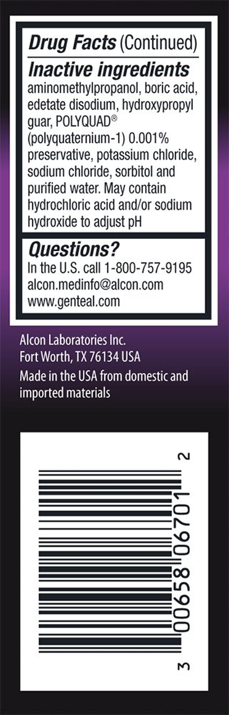 Genteal Tears Severe Day + Night Gel Lubricant Eye Drops, 0.3 Fl Oz