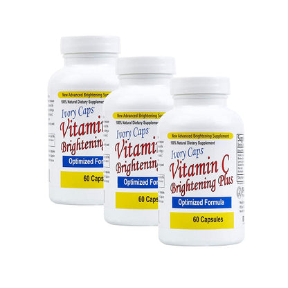 3 Pack - Ivory Caps Maximum Strength Vitamin C Brightening plus 60 Caps