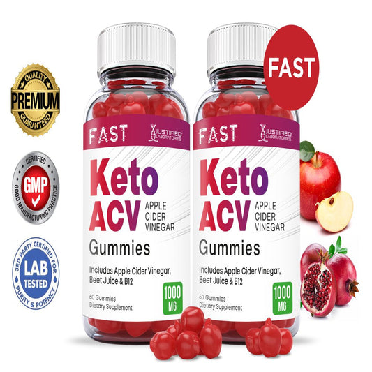 (2 Pack) Fast Keto ACV Gummies 1000MG Dietary Supplement 120 Gummys - Nutricity.com.au
