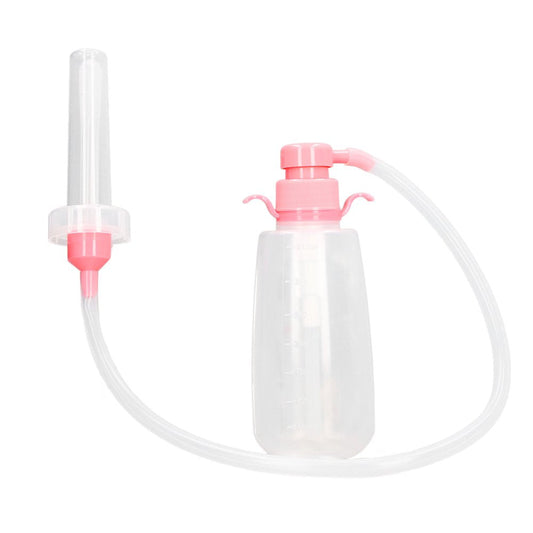 Vaginal Syringe Cleaner, Reusable Pink Vaginal Cleansing Douche Top Pressing for Puerpera Period