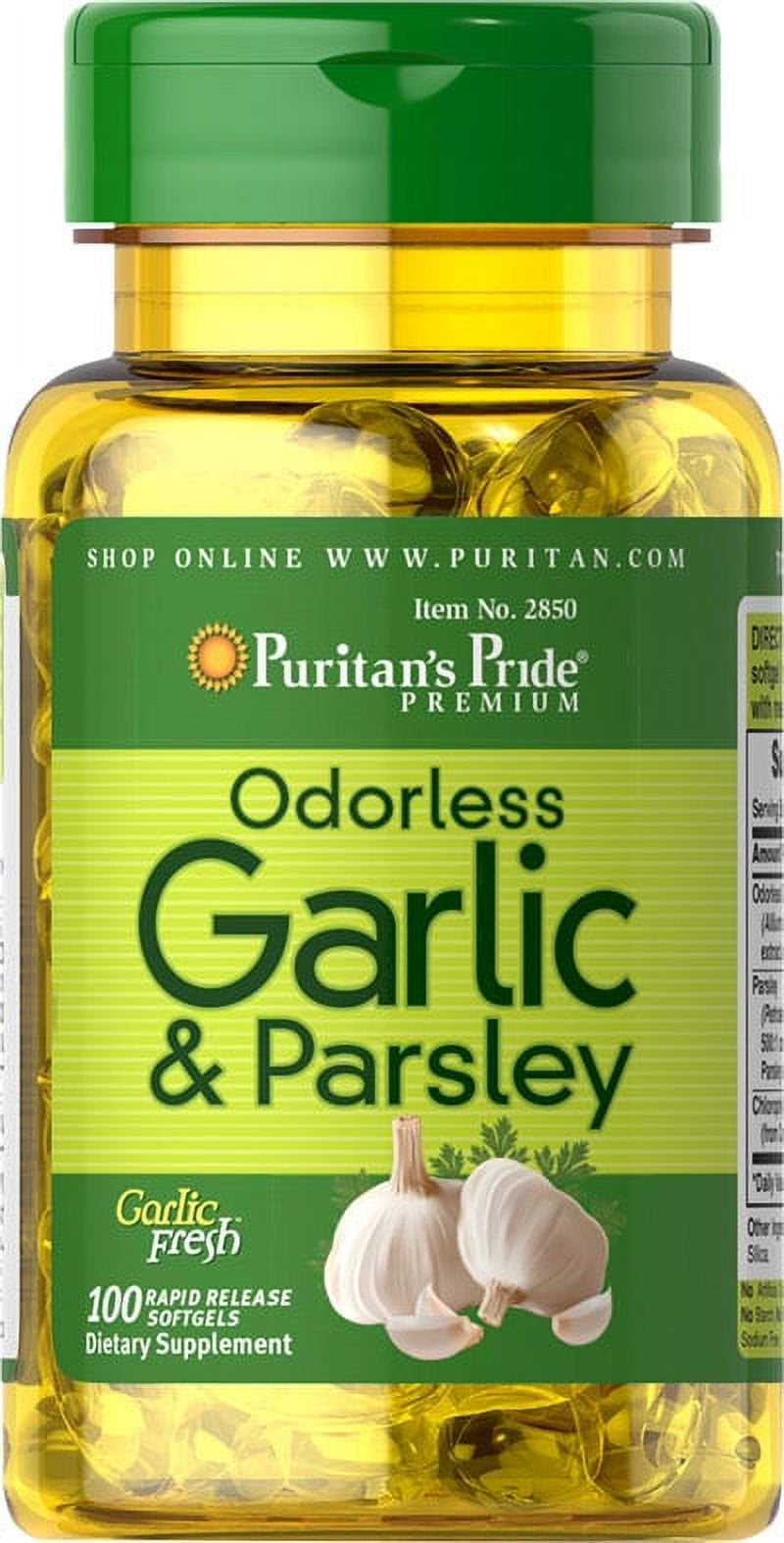 Puritan'S Pride Odorless Garlic & Parsley 500 Mg / 100 Mg