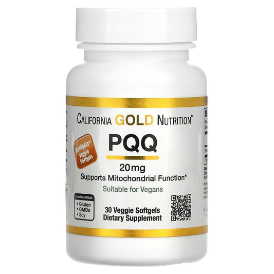 California Gold Nutrition PQQ, 20 Mg, 30 Veggie Softgels