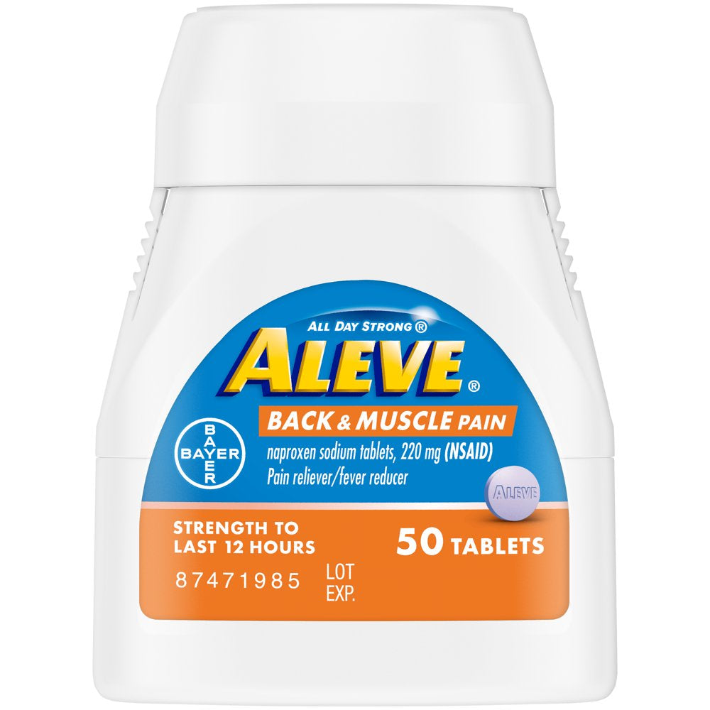 Aleve Back & Muscle Pain Reliever Naproxen Sodium Tablets, 50 Count