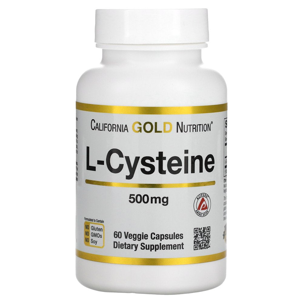 California Gold Nutrition L-Cysteine, Ajipure, 500 Mg, 60 Veggie Capsules
