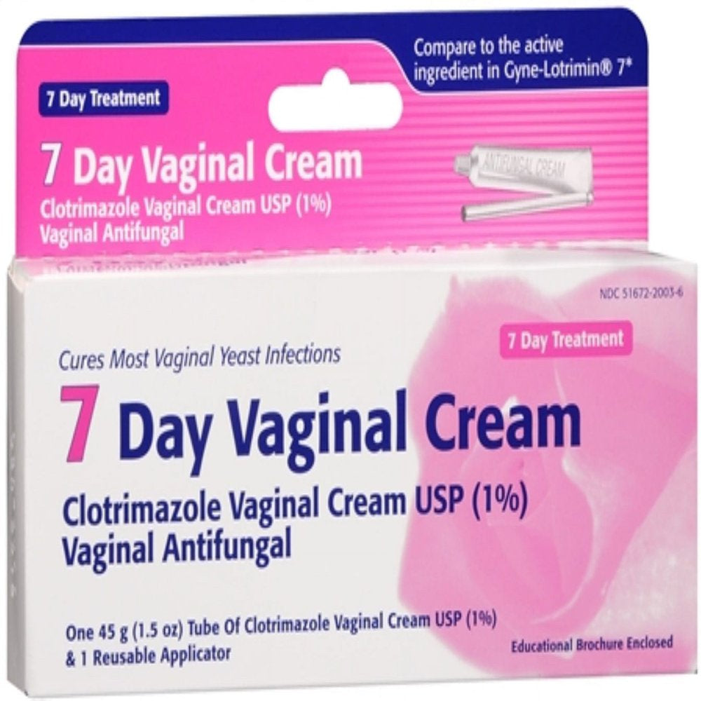 Clotrimazole Vaginal Usp 1% Cream for Vaginal Yeast Infection - 45 Gm