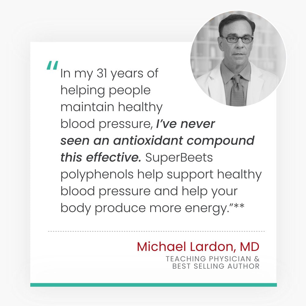 Humann Superbeets Heart Chews Daily Blood Pressure Support for Circulation - 60 Count