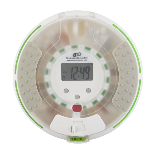 E-Pill Voice - Locked Automatic Pill Dispenser - Reminds with a Friendly Voice