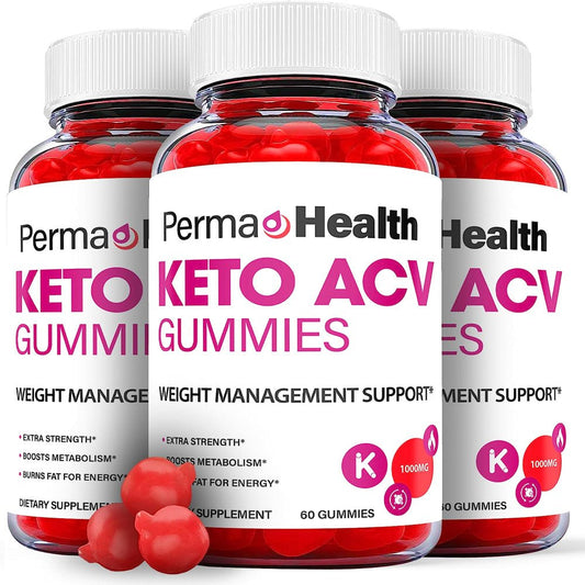(3 Pack) Perma Health Keto ACV Gummies - Supplement for Weight Loss - Energy & Focus Boosting Dietary Supplements for Weight Management & Metabolism - Fat Burn - 180 Gummies - Nutricity.com.au